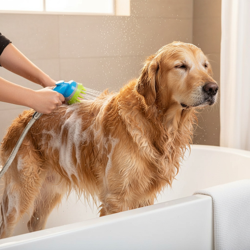 Full body dog shower